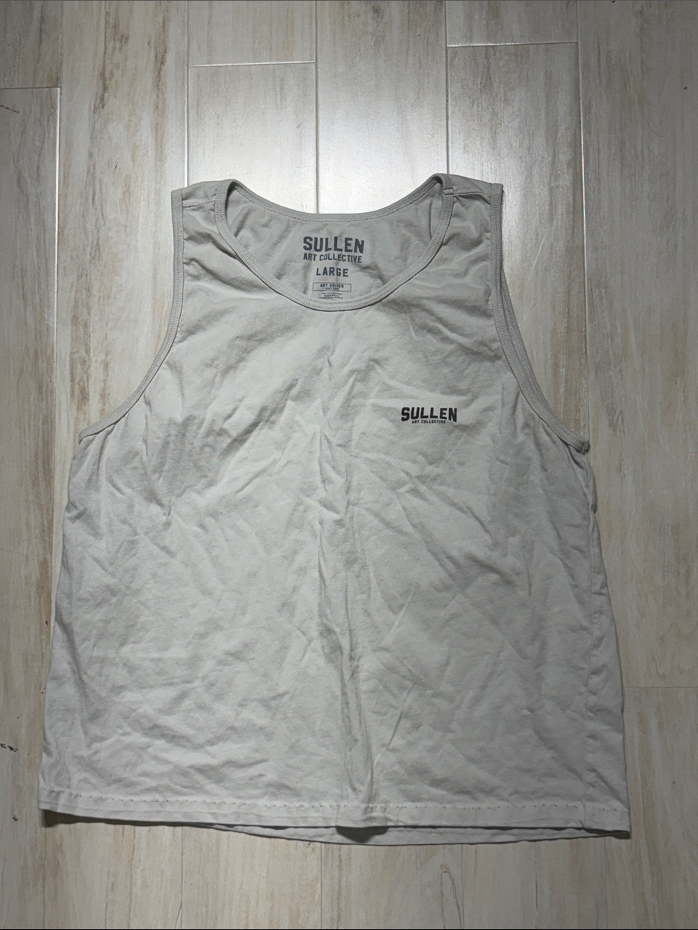 Sullen Men's White Logo Tank Top — Classic Sleeveless Tee
